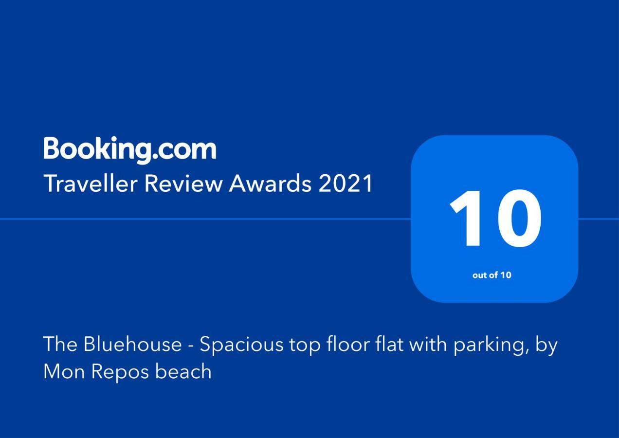 The Bluehouse - Spacious Top Floor Flat With Parking, By Mon Repos Beach Corfu  المظهر الخارجي الصورة