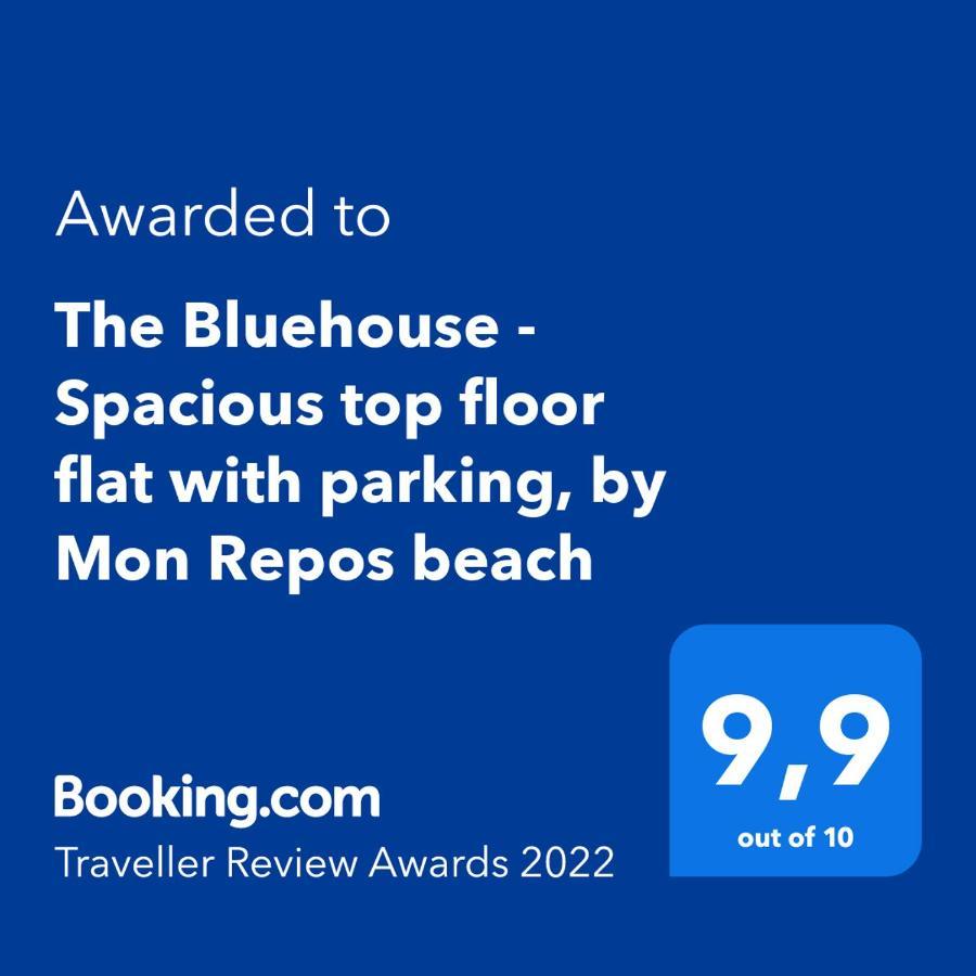 The Bluehouse - Spacious Top Floor Flat With Parking, By Mon Repos Beach Corfu  المظهر الخارجي الصورة