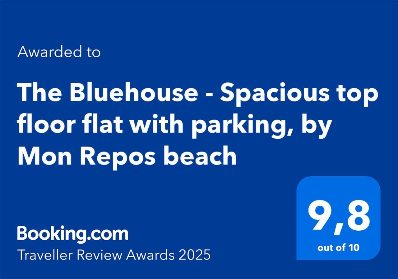 The Bluehouse - Spacious Top Floor Flat With Parking, By Mon Repos Beach Corfu  المظهر الخارجي الصورة